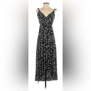 Aqua Maxi Floral Dress